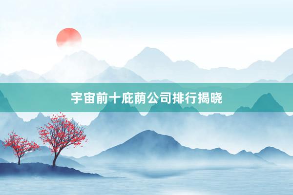 宇宙前十庇荫公司排行揭晓
