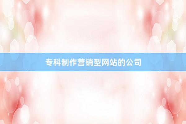 专科制作营销型网站的公司
