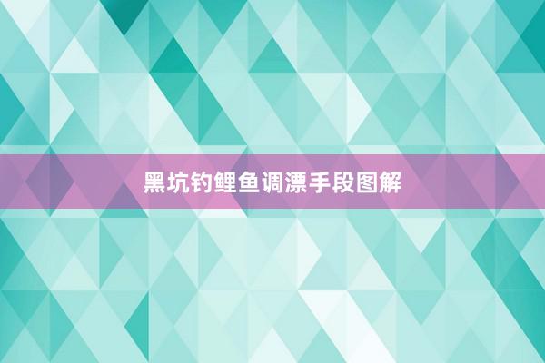 黑坑钓鲤鱼调漂手段图解